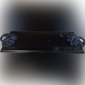 Black antique tray